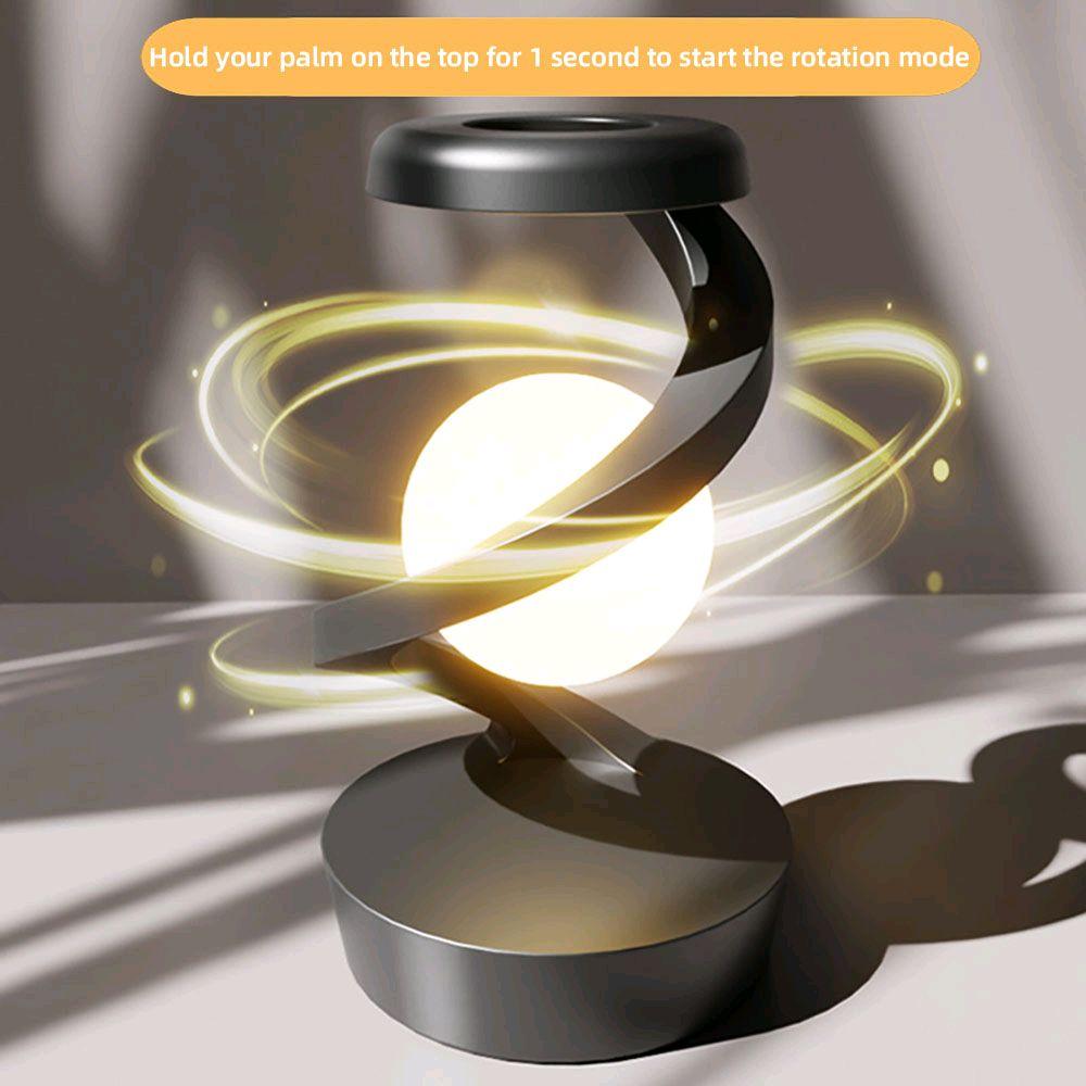 Rechargeable Rotating Modern Desk Lamp with Changeable Colours USB Port & Cable and Wireless Mobile Charger Base 3D Levitation Visual Effect