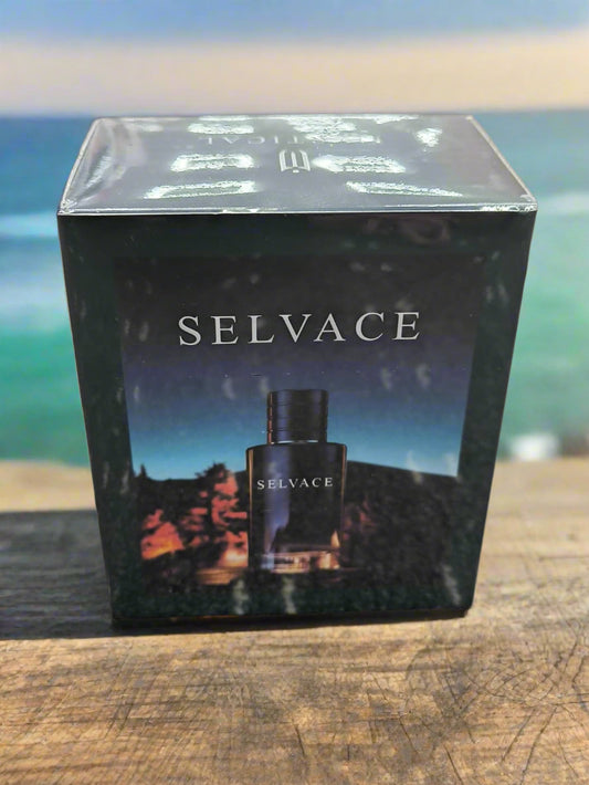 Selvace perfume box on a textured surface